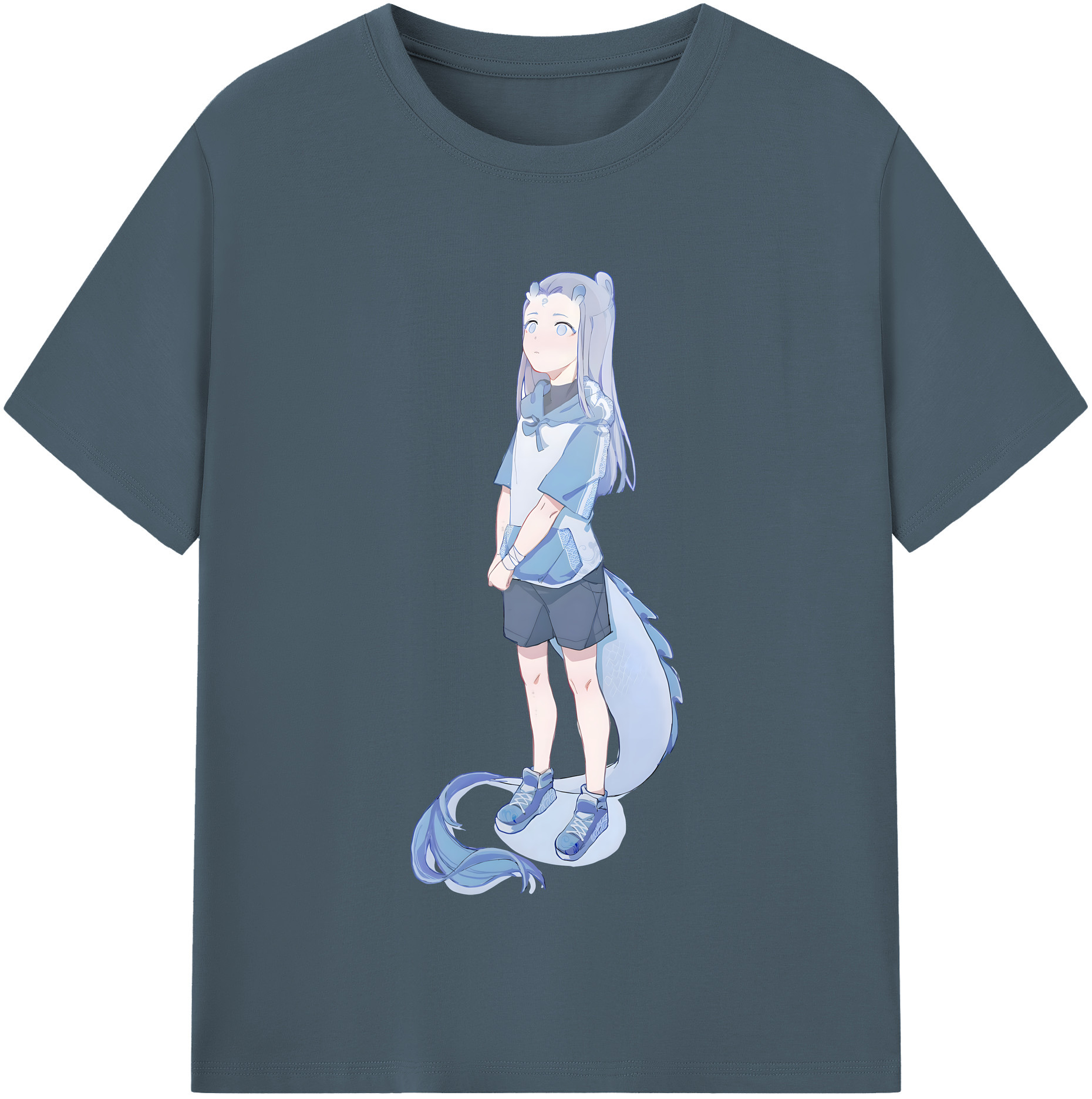 （画像用） Ne Zha 2 ナタ 魔童の大暴れ 綿100％半袖Tシャツ（フロントプリント）
